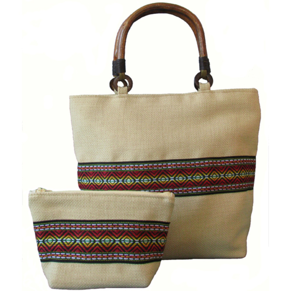 NWT Tribal Handbag With Cosmetic Pouch